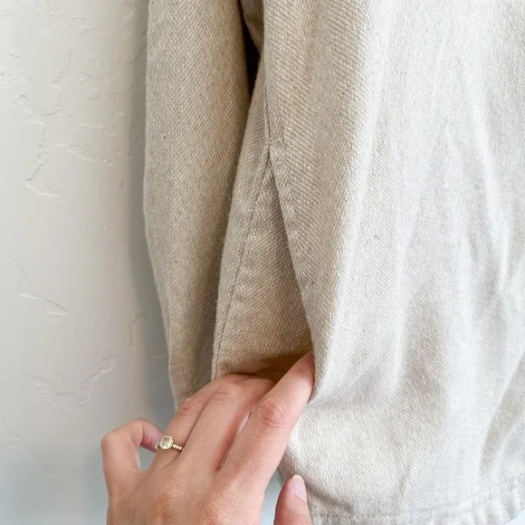 Rhythm | Oyster Knit Oversized Relaxed Fit Shacket Top in Cream‎ Size Small - Picture 9 of 10